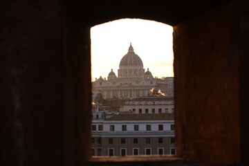 St. Peter’s Basilica at Sunset, Vatican City