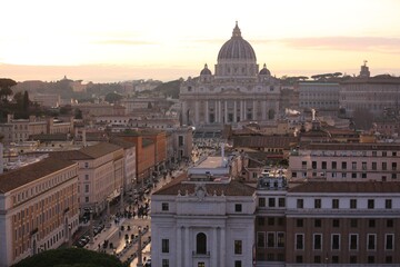St. Peter’s Basilica at Sunset, Vatican City