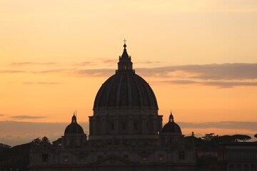 St. Peter’s Basilica at Sunset, Vatican City