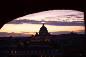 St. Peter’s Basilica at Sunset, Vatican City