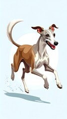 Running dog illustration