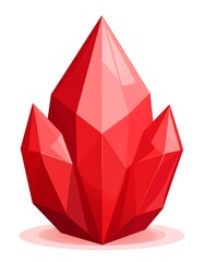 Red gem crystal