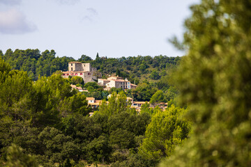 Obraz premium Hilltop Village of Montpezat Overlooking the Gorges du Verdon
