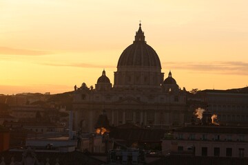 Obraz premium t. Peter’s Basilica at Sunset, Vatican City