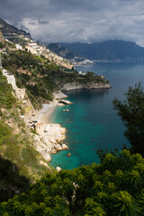 Obraz premium Amalfi Coast Cliffside View After the Storm