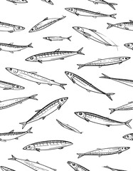 Seamless fish pattern