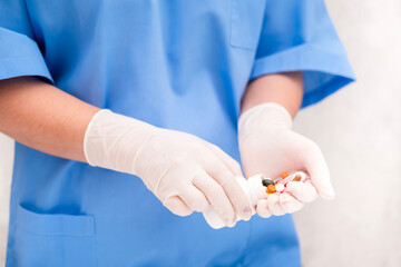 Girl in Blue Veterinarian Suit