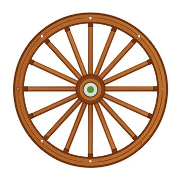 Simple wooden wagon wheel