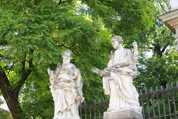 Baroque Sculptures in Front of a Historic Facade