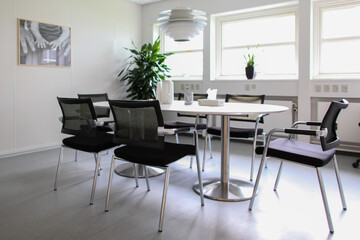 Meeting room with green plant