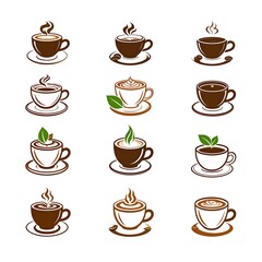 Obraz premium Various coffee cup designs