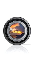 Sunset through a bearing