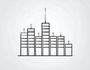 Simple cityscape outline