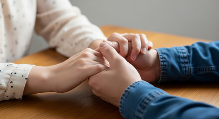Hands of a family or team joined together in a circle, a perfect concept for unity, support, and strong bonds within a group or community