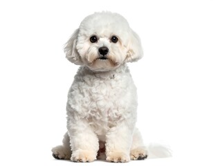 Obraz premium White dog sitting