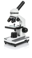 Fototapeta premium White microscope on white background
