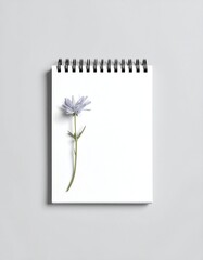 Small notebook with flower