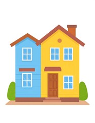 Two-toned house illustration