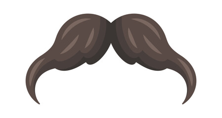 Lush moustache with long edges