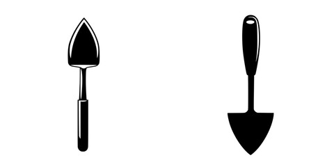 Two distinct gardening tools displayed side by side showcasing different designs for various planting tasks
