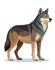 Wolf, cartoon style