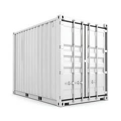 White shipping container