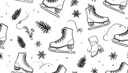 Winter skates pattern