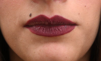 Fototapeta premium beautiful lips of a young girl