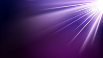 Abstract Futuristic Shining Lights on Dark Background, Vector Illustration