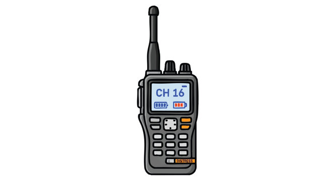 3.  **marine vhf radio outline icon vector full color**
