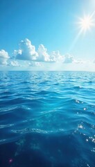 Fototapeta premium Serene Blue Ocean Calm Leadership and Strategic Vision for Corporate Success