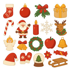Christmas Icon Set of 20. A collection of winter holiday elements