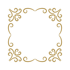 Elegant luxury filigree frame ornate