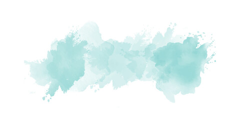 Abstract Pastel blue watercolor paint brush. watercolor texture for cards, Brushstrokes and splashes. Pastel blue  texture design template for birthday invite or card