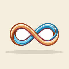 Colorful Infinity Symbol with Gradient and Shadow