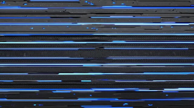 Sci-fi panel with geometric shapes and glowing blue lines