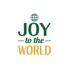 Festive joy to the world typography christmas t shirt design for holiday celebration