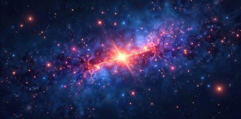 Naklejka premium Mirrored Constellations Shine Brightly in the Night Sky A Celestial Double Feature Perfect for Astronomy, Astrology, Space, and Fantasy Designs