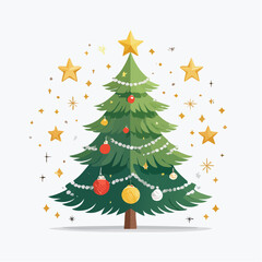Christmas Tree Vector Illustration