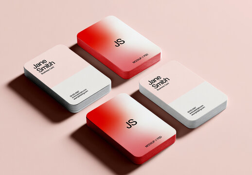 Vertical Business Card Mockup