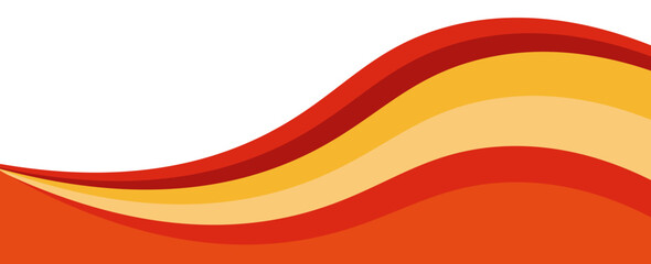 Vector orange line background curve element with white space for text and message design, overlapping layers, vector illustration