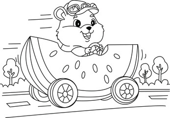 Cute Rabbit Coloring Page for Kids and Adults | Printable Bunny Line Art