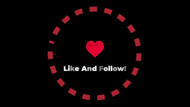 Like and Follow &ndash; Social Media CTA Animation