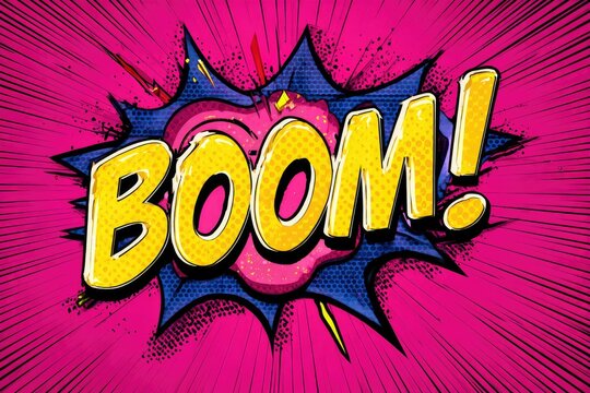 Comic book explosion effect illustration.