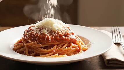 A Delicious Plate of Spaghetti Pasta, Perfect for World Pasta Day
