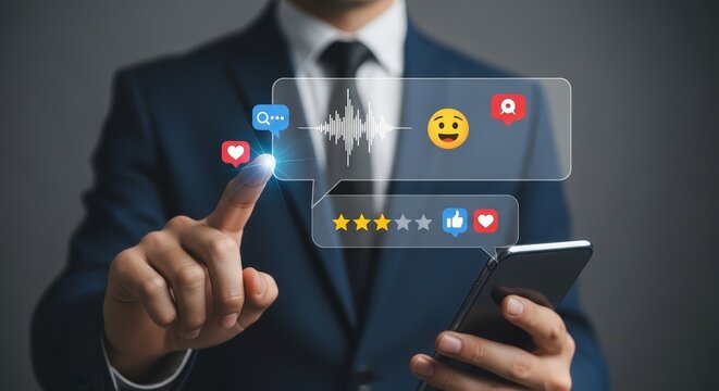 Concept Of  communicate by voice messages audio chat application social media online communication , Emojis, Voice chat  