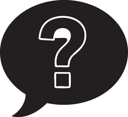 Chat Bubble Question Mark Silhouettes Inquiry Curiosity Learning