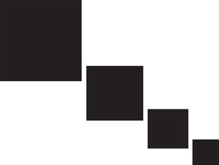 Geometric Translating Squares Silhouettes Transformation Sequence