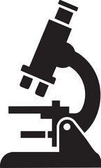 Microscope Silhouettes Scientific Discovery Research Minimalist