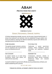 Adinkra Symbol Aban: Strength and Security